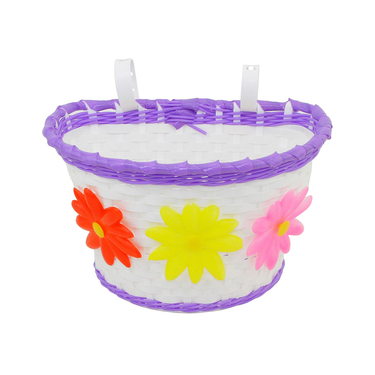 12/16 Medium Size Bike Basket Purple/White.