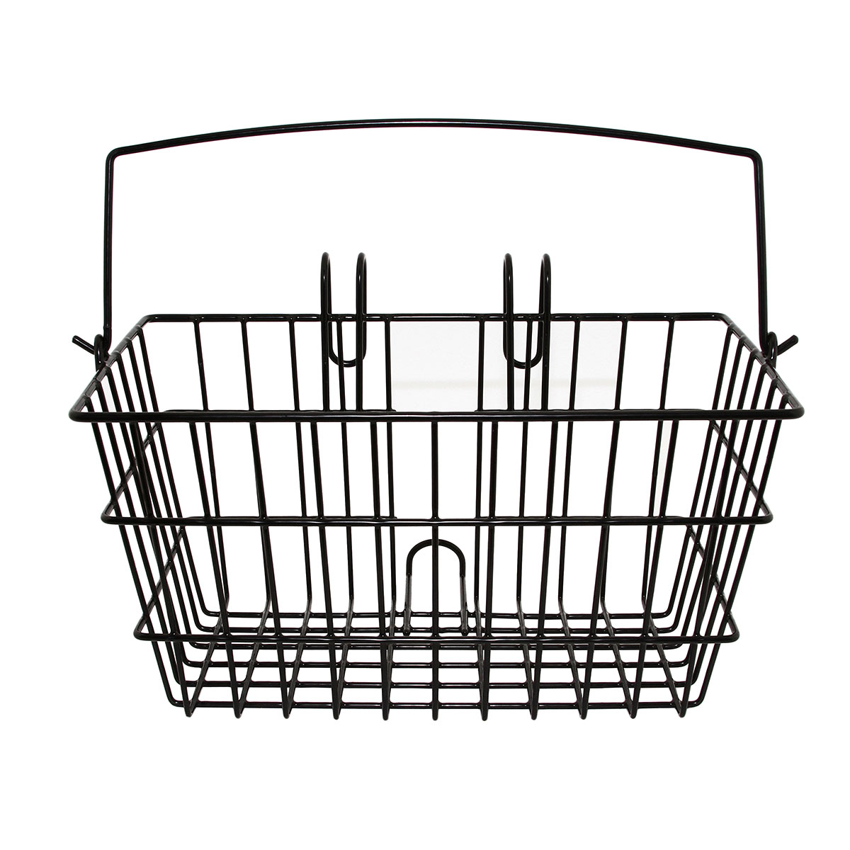 Square Steel Front Wire Basket 328 Black.