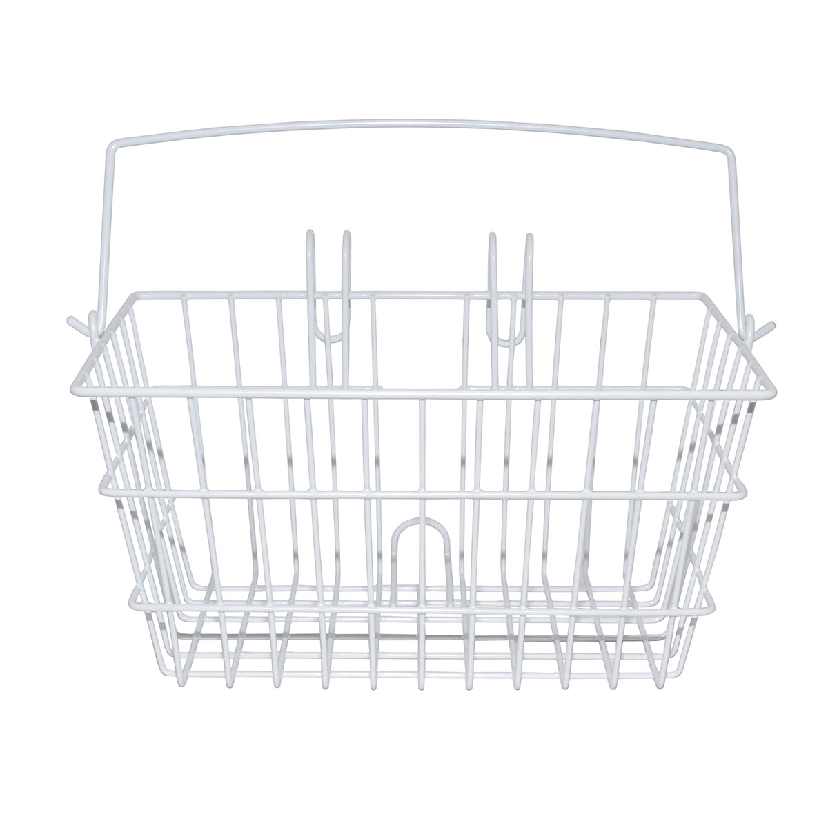 Square Steel Front Wire Basket 328 White.