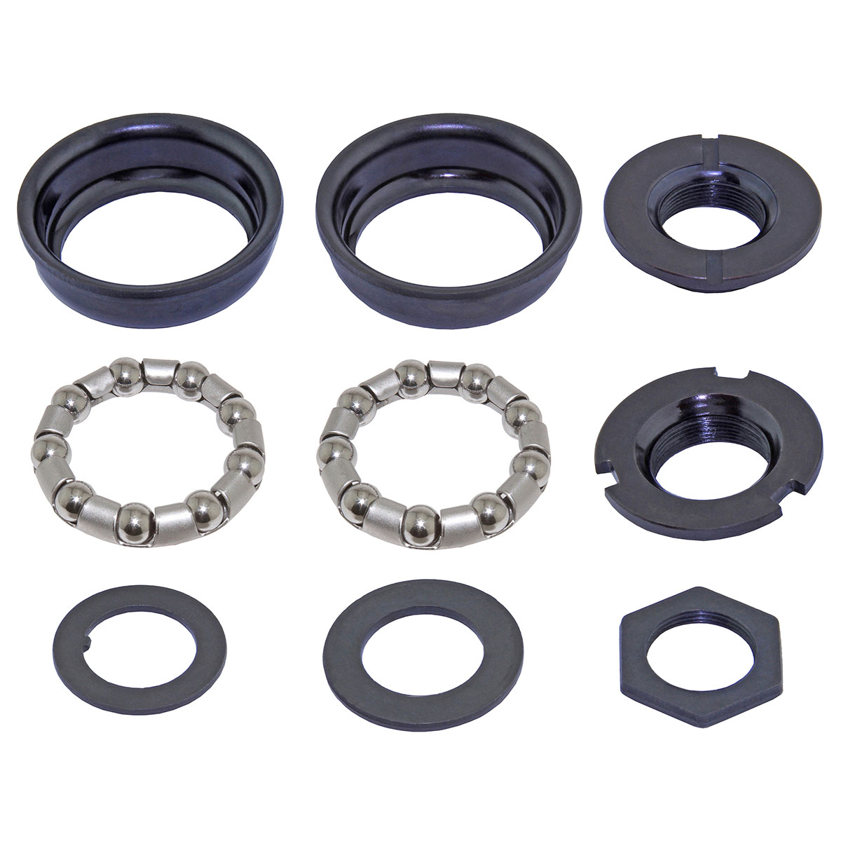 Bottom Bracket Set 1/Piece Crank 5/16x9 24tpi Black.
