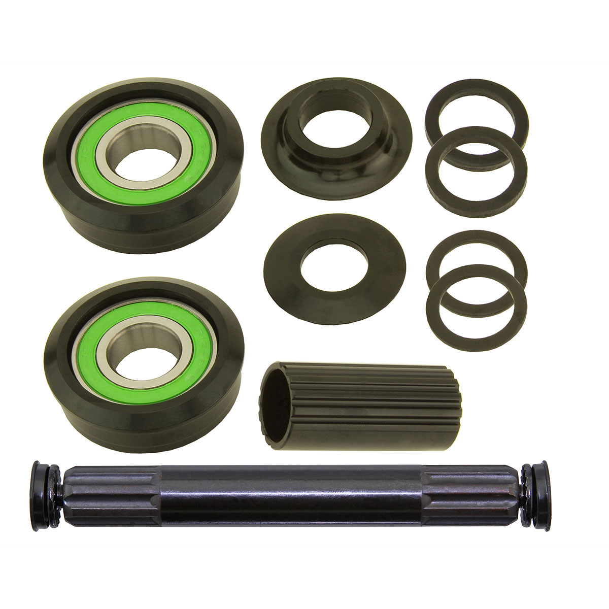 Axle & Bottom Bracket Set American 21A 19mm Kit Black.