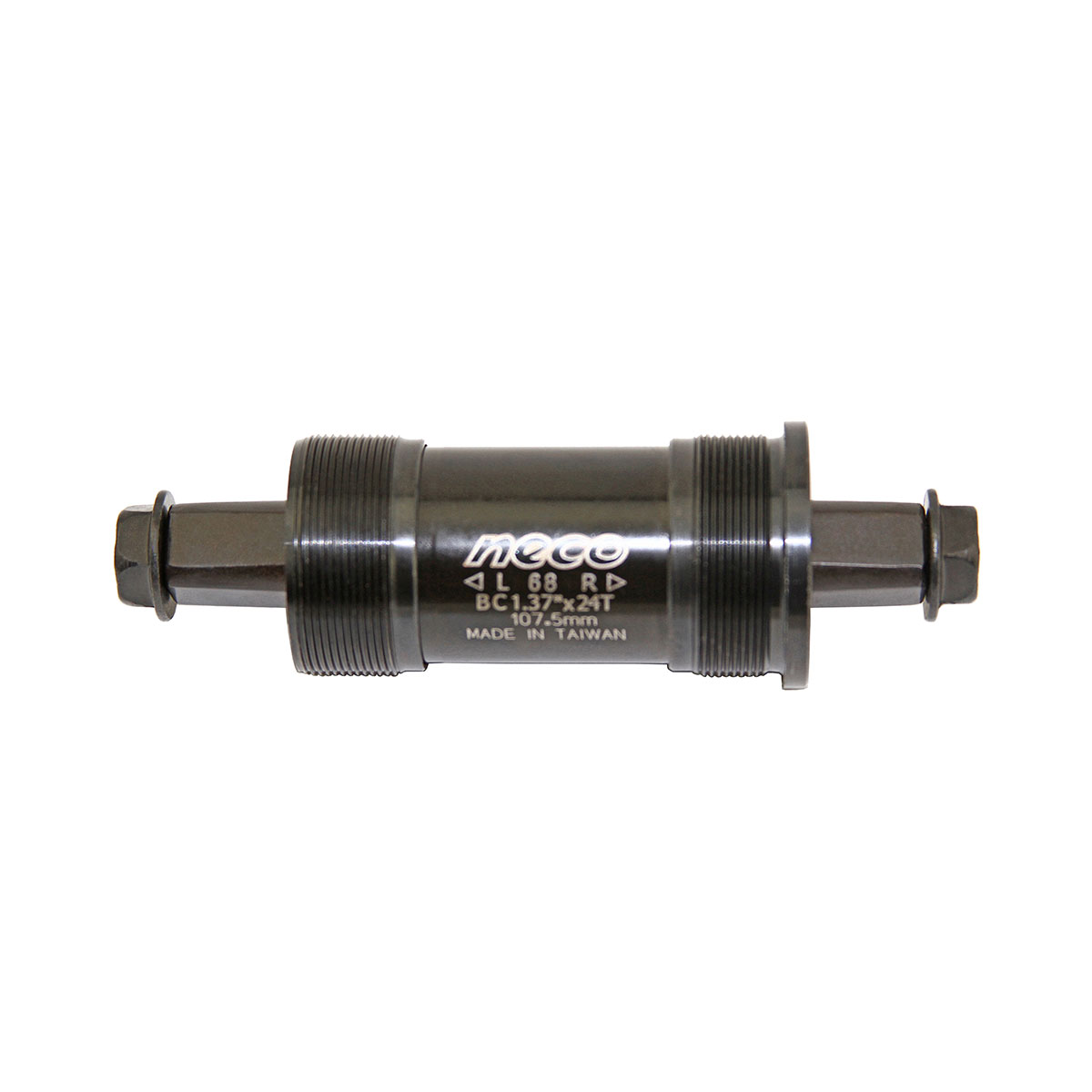 Bottom Bracket Cartridge Square Set 68mm 107.5mm Black.