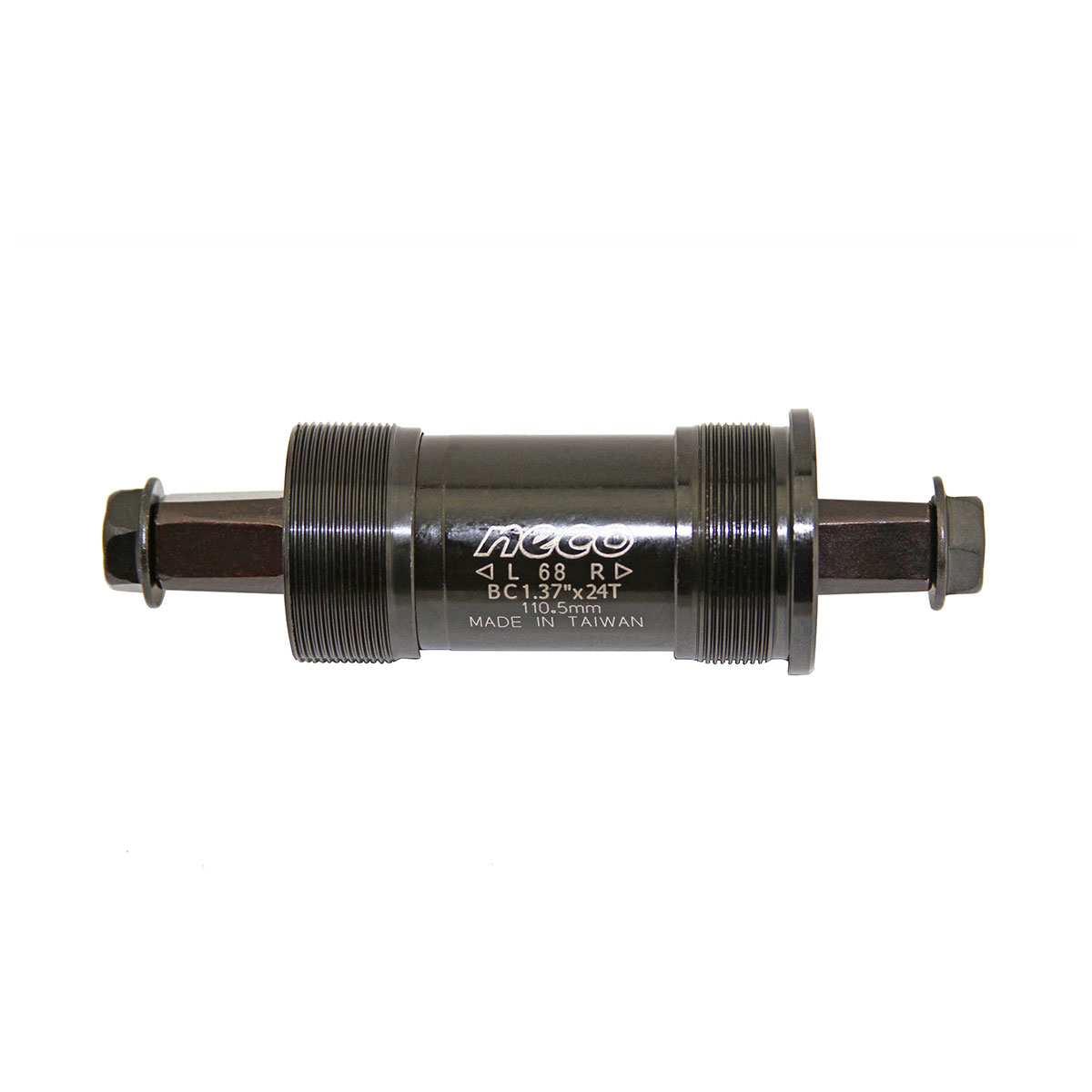 Bottom Bracket Cartridge Square Set 68mm 110.5mm Black.