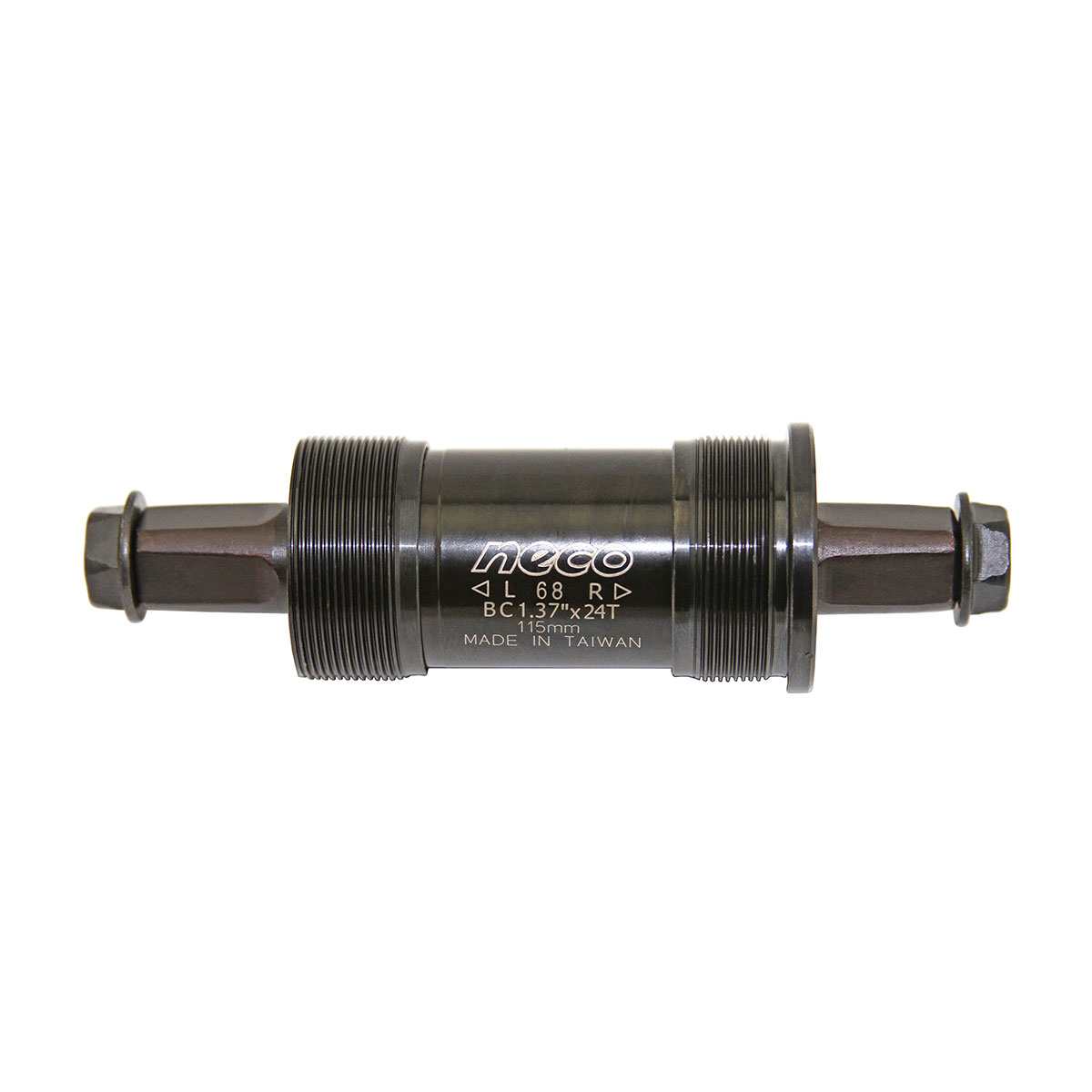 Bottom Bracket Cartridge Square Set 68mm 115mm Black.
