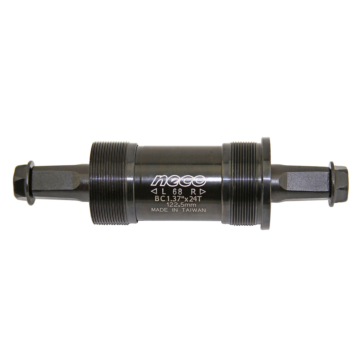 Bottom Bracket Cartridge Square Set 68mm 122.5mm Black.