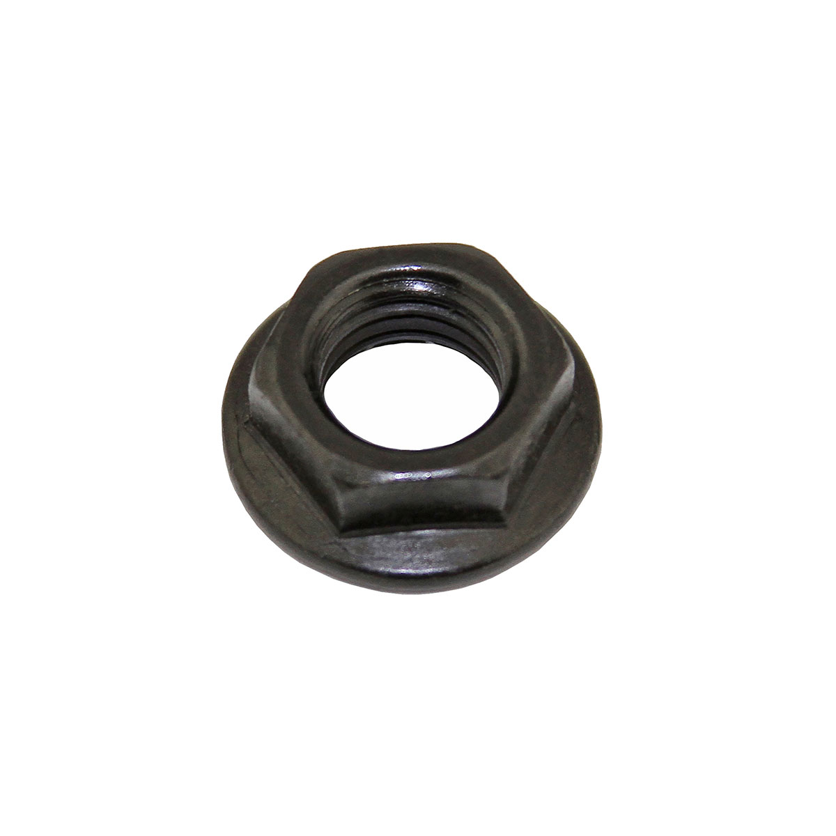 Cotterless 8mm Flanged Axle Nut Black.