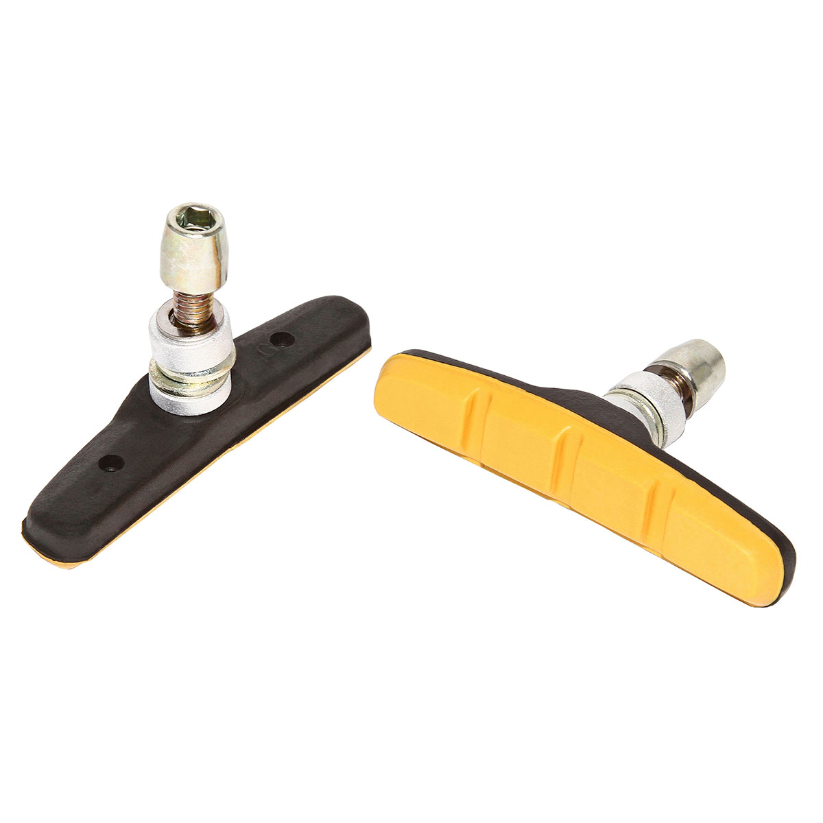 70mm Brake Shoes W/Nut Black/Yellow.