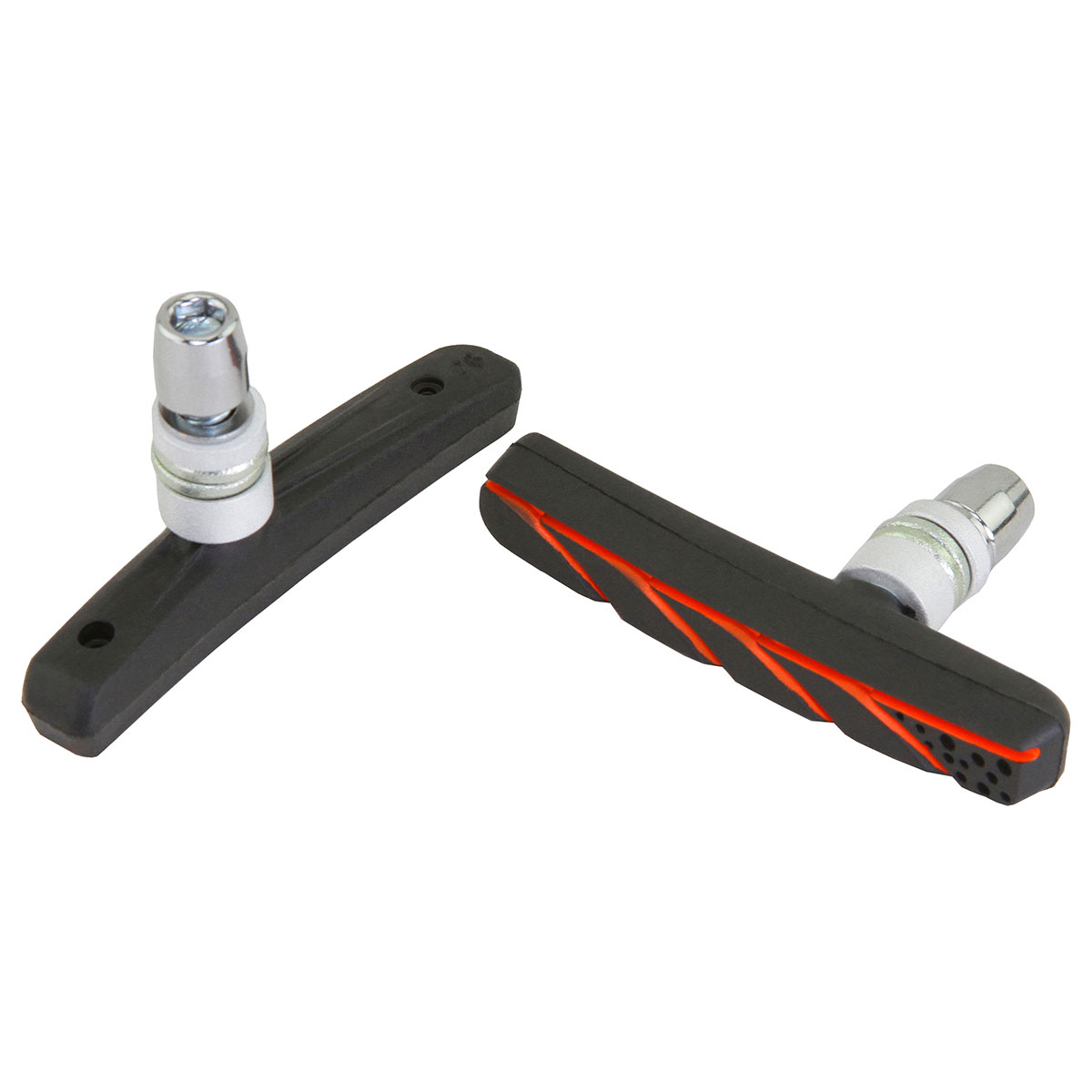 72mm Brake Shoes W/Nut Black/Red.