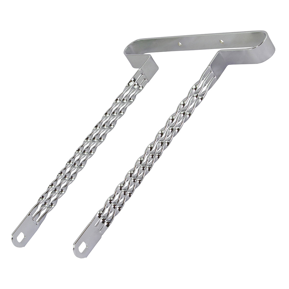 26 Lowrider Triple Flat Twisted Bumper Front/Rear Chrome.