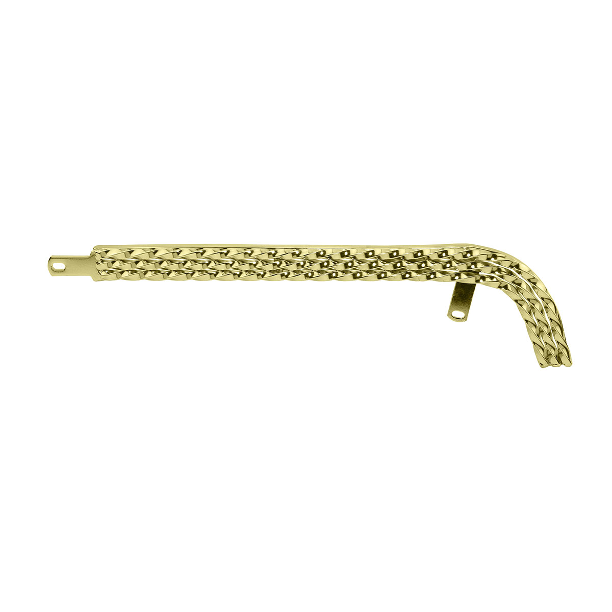 20 Lowrider Triple Square Twisted Chain Guard Gold.