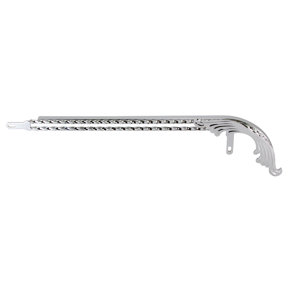 26 Lowrider Wing Twisted Chain Guard Chrome.