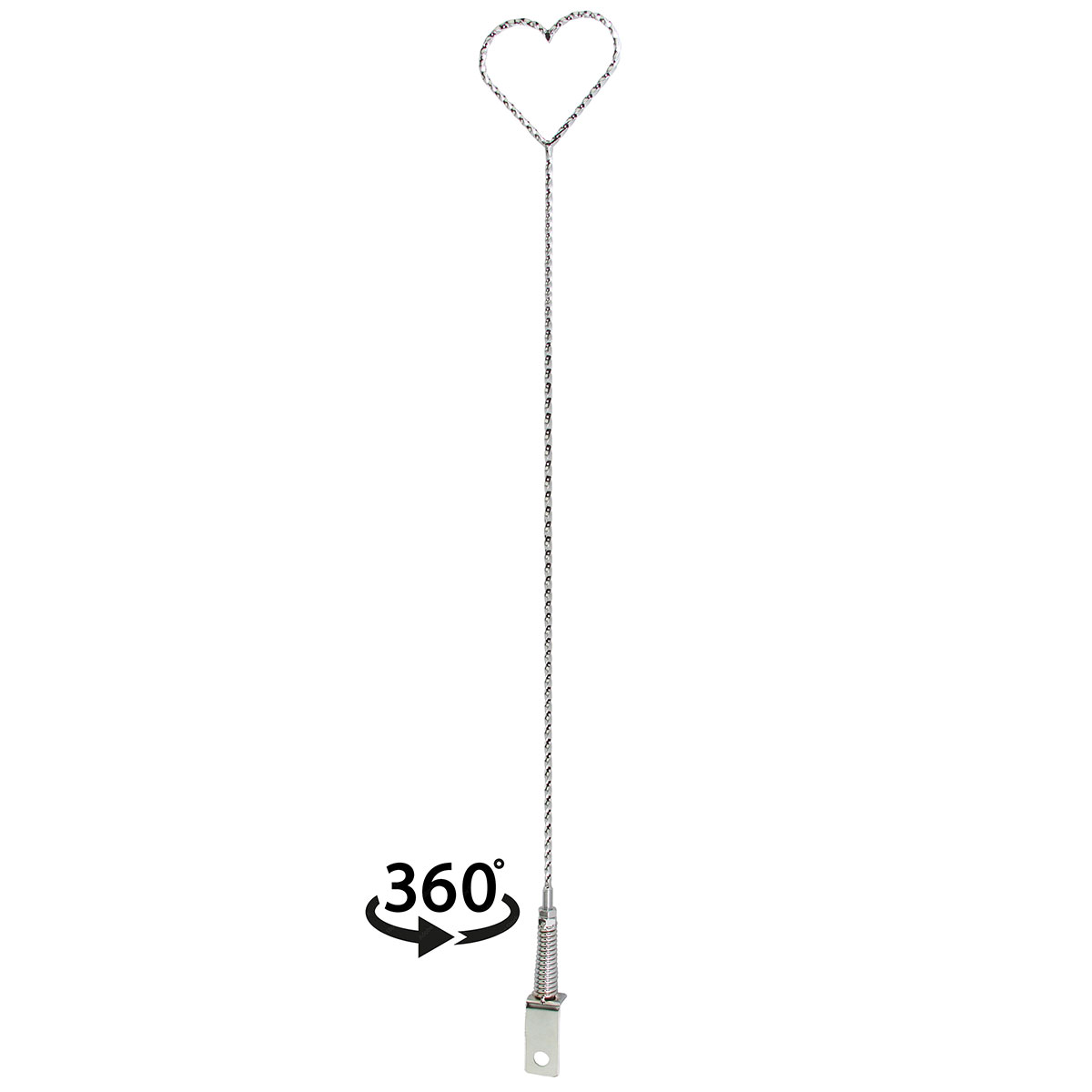 Lowrider Sweet Heart Twisted Antenna Chrome.