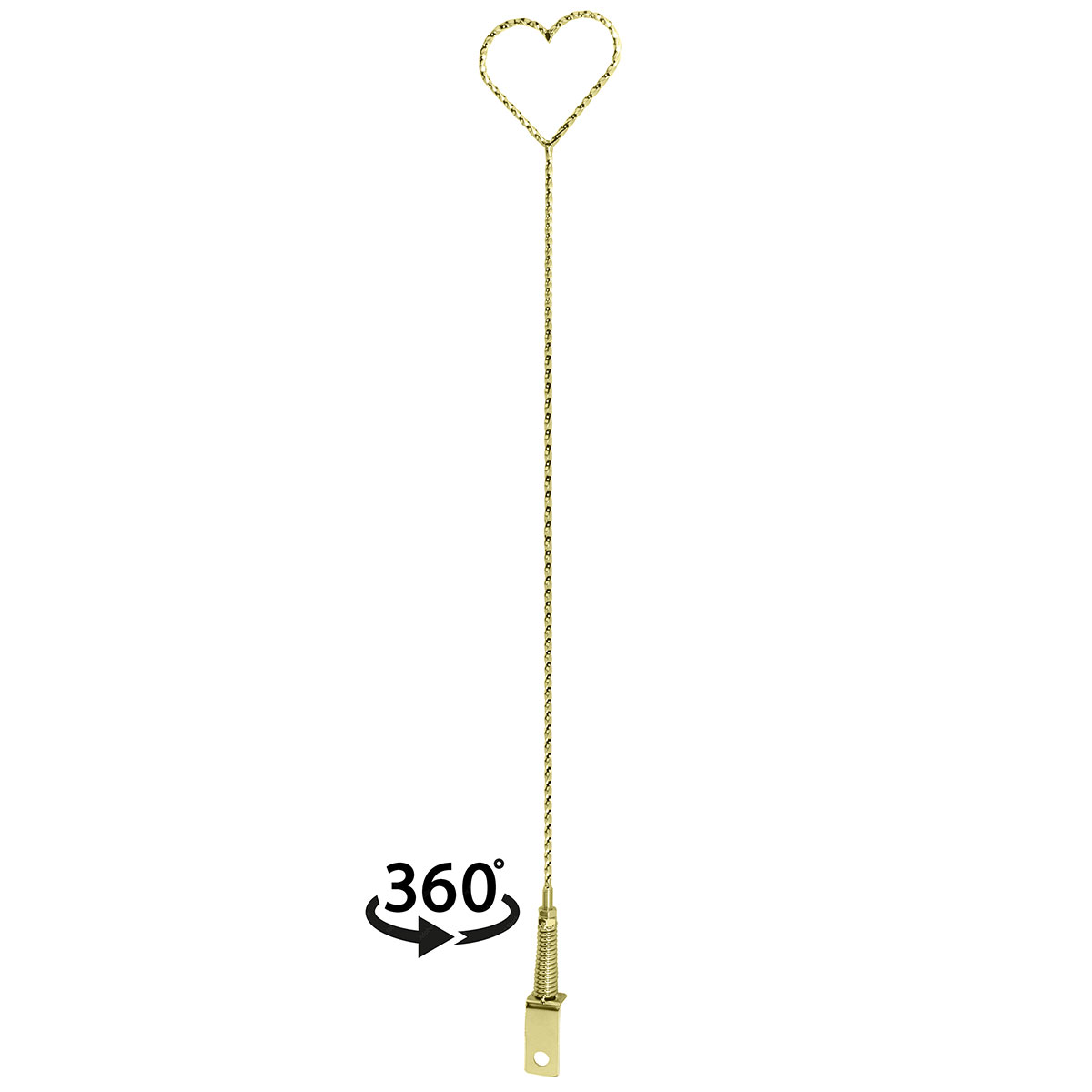 Lowrider Sweet Heart Twisted Antenna Gold.