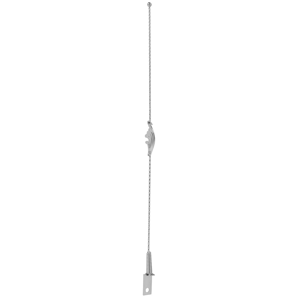 Lowrider Wing Twisted Antenna Chrome.
