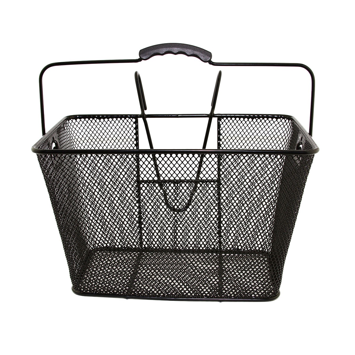 Square Steel Front Mesh Basket 333 Black.