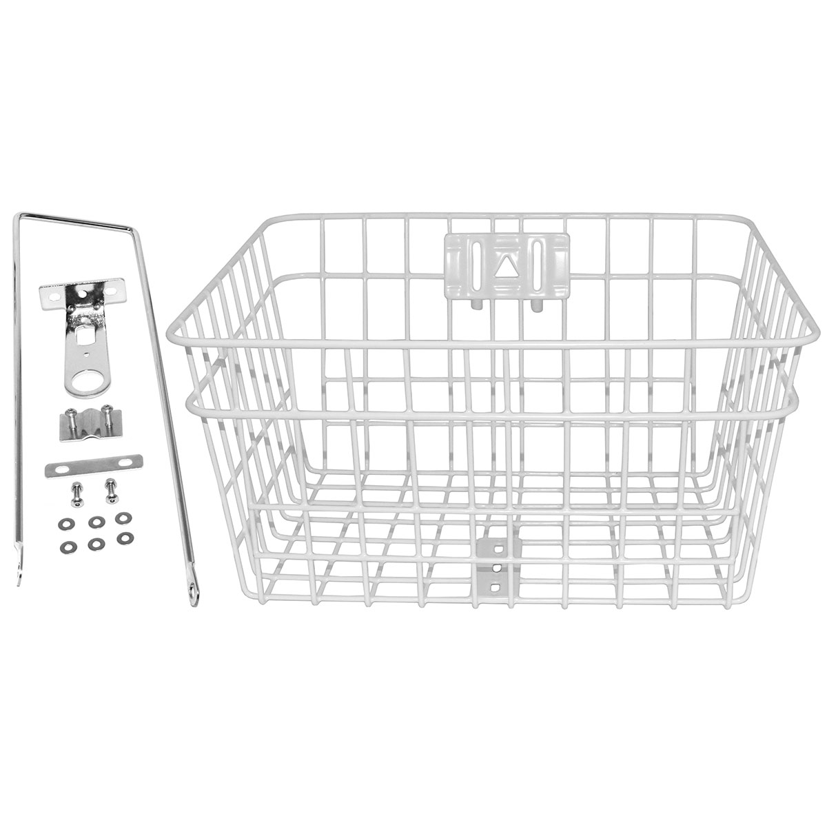 Steel Wire Front Basket W/Braces 333D White.