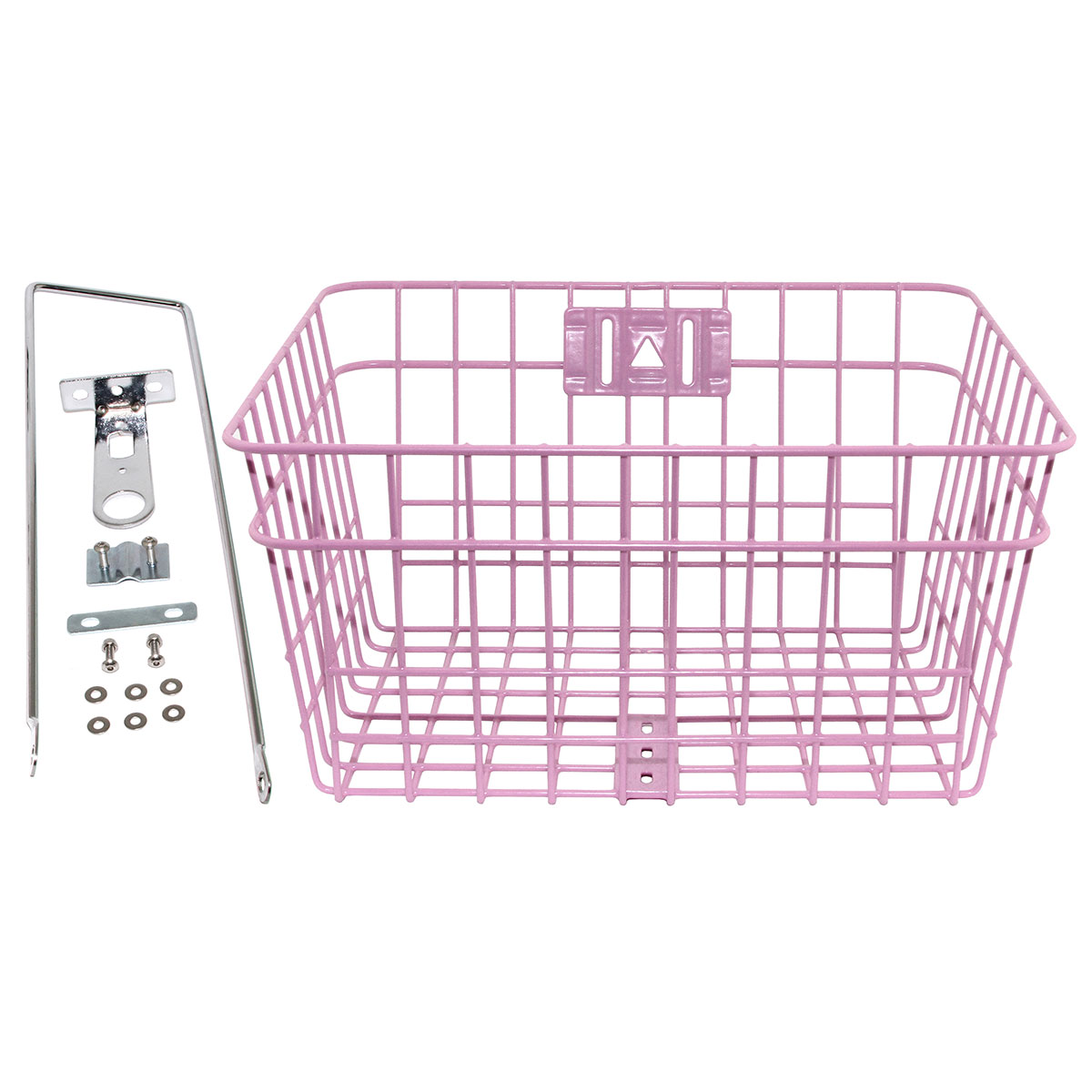 Steel Wire Front Basket W/Braces 333D Pink.