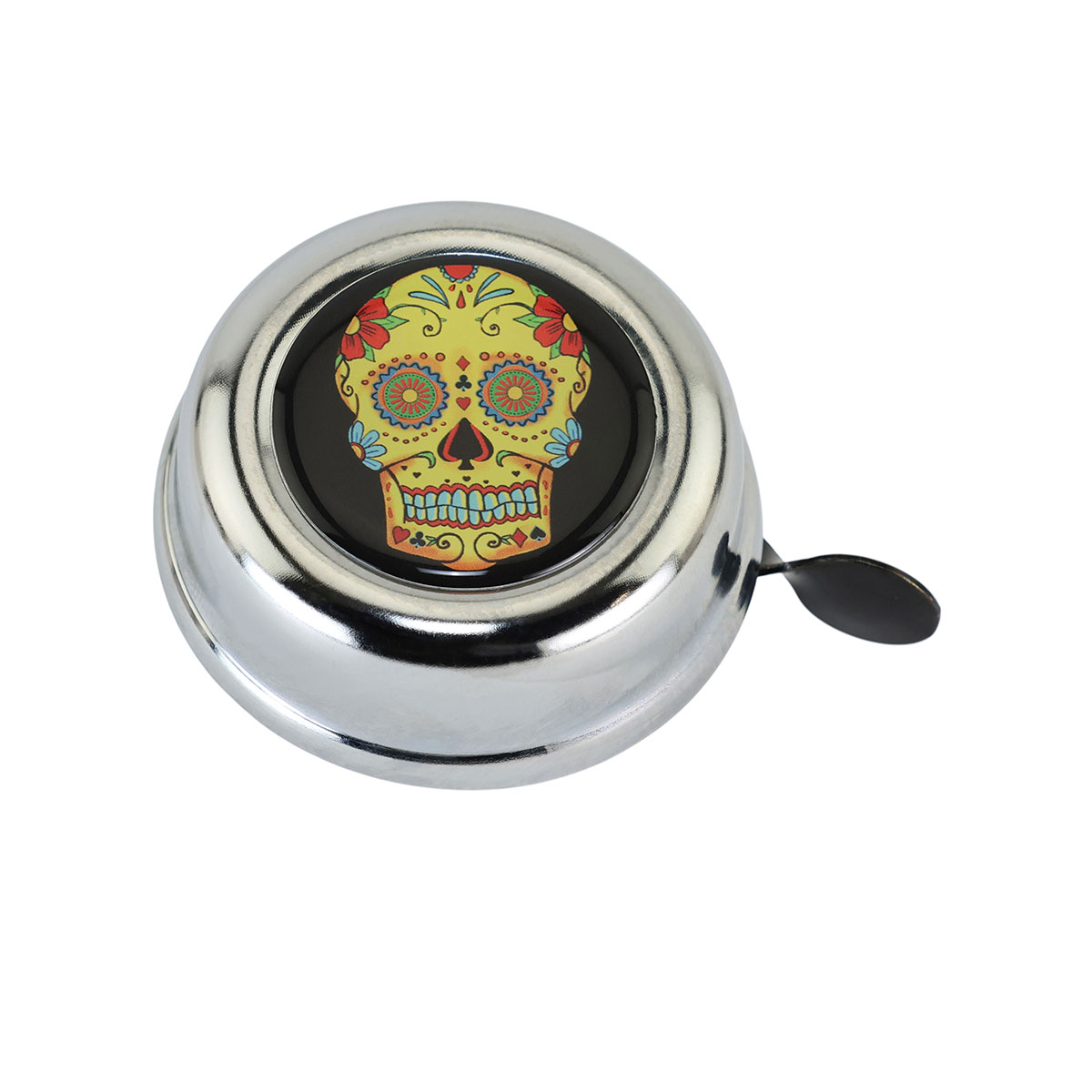 Bicycle Bell Sugar Skull 662 Chrome.