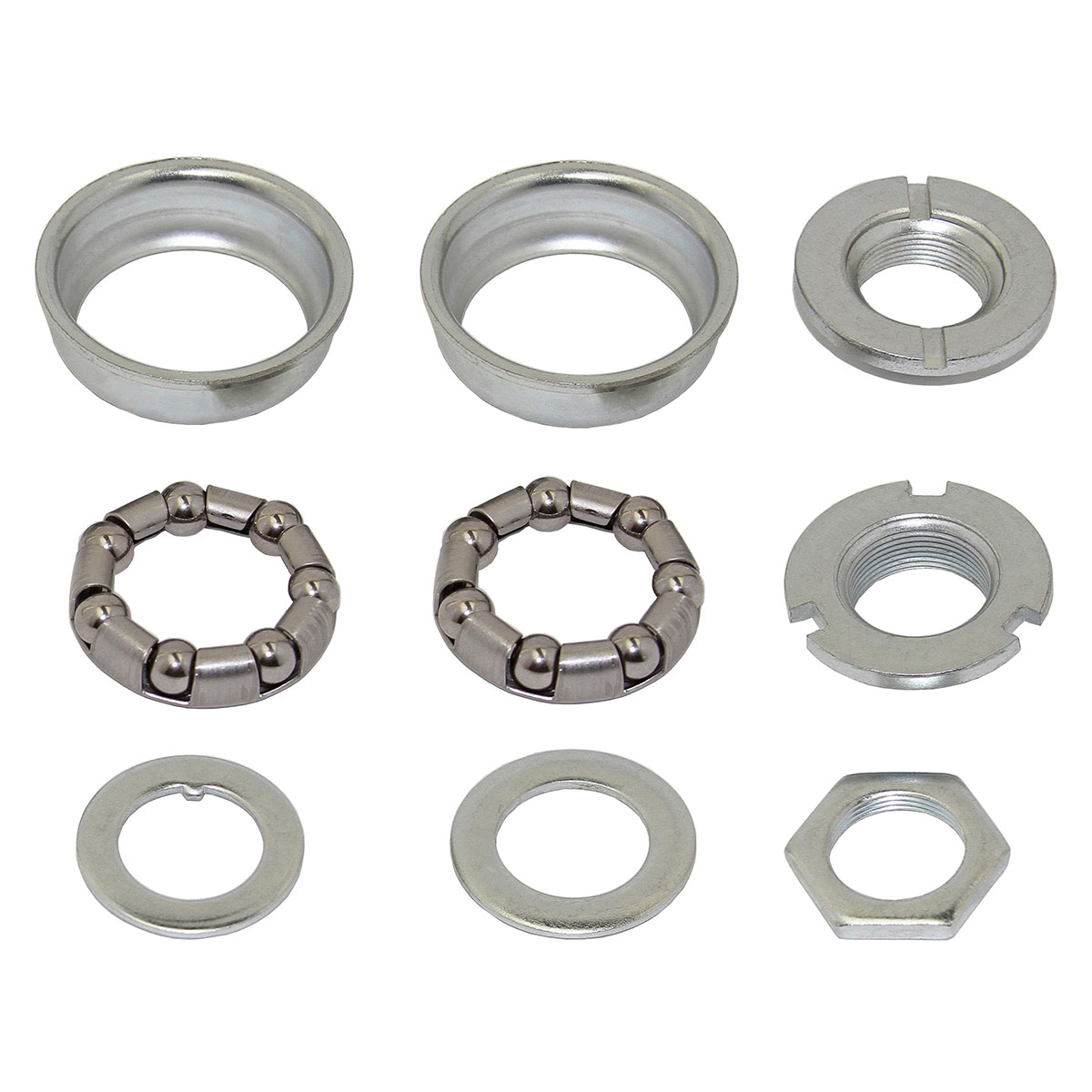 Bottom Bracket Set 1/Piece Crank 5/16x7 24tpi Chrome.