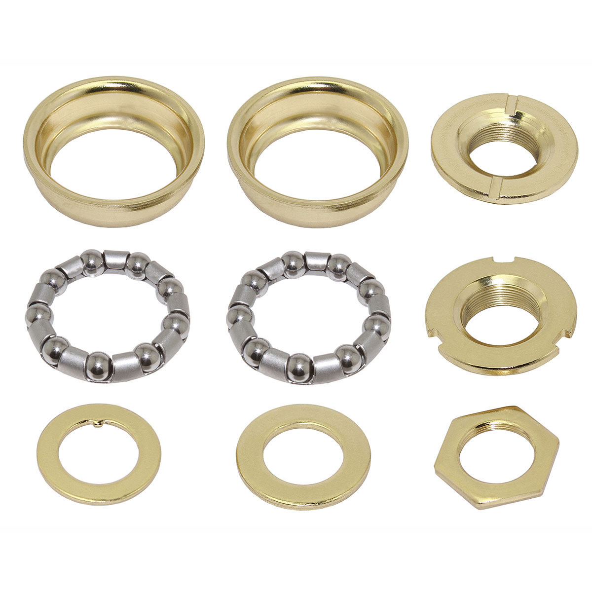 Bottom Bracket Set 1/Piece Crank 5/16x9 24tpi Gold.