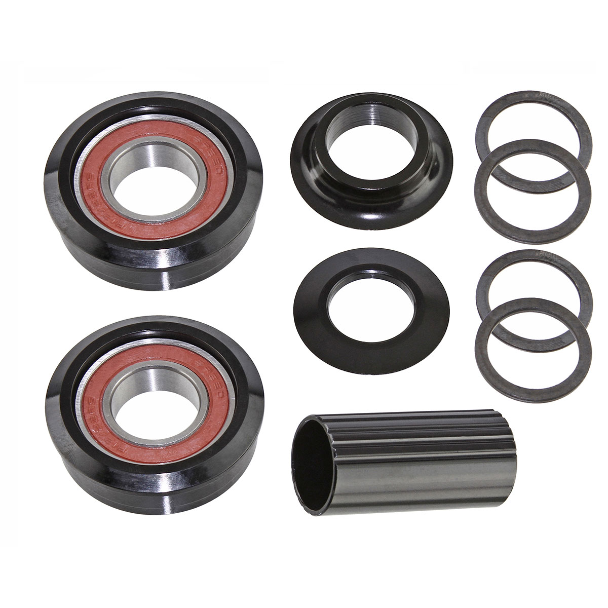 Alloy Bottom Bracket Set American 22A 22mm Kit Black.