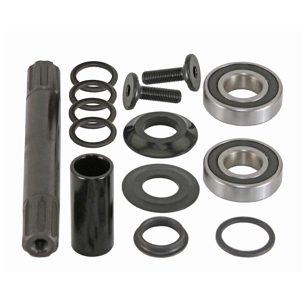 Alloy Bottom Bracket Set Mid 8t/19mm Kit Black.