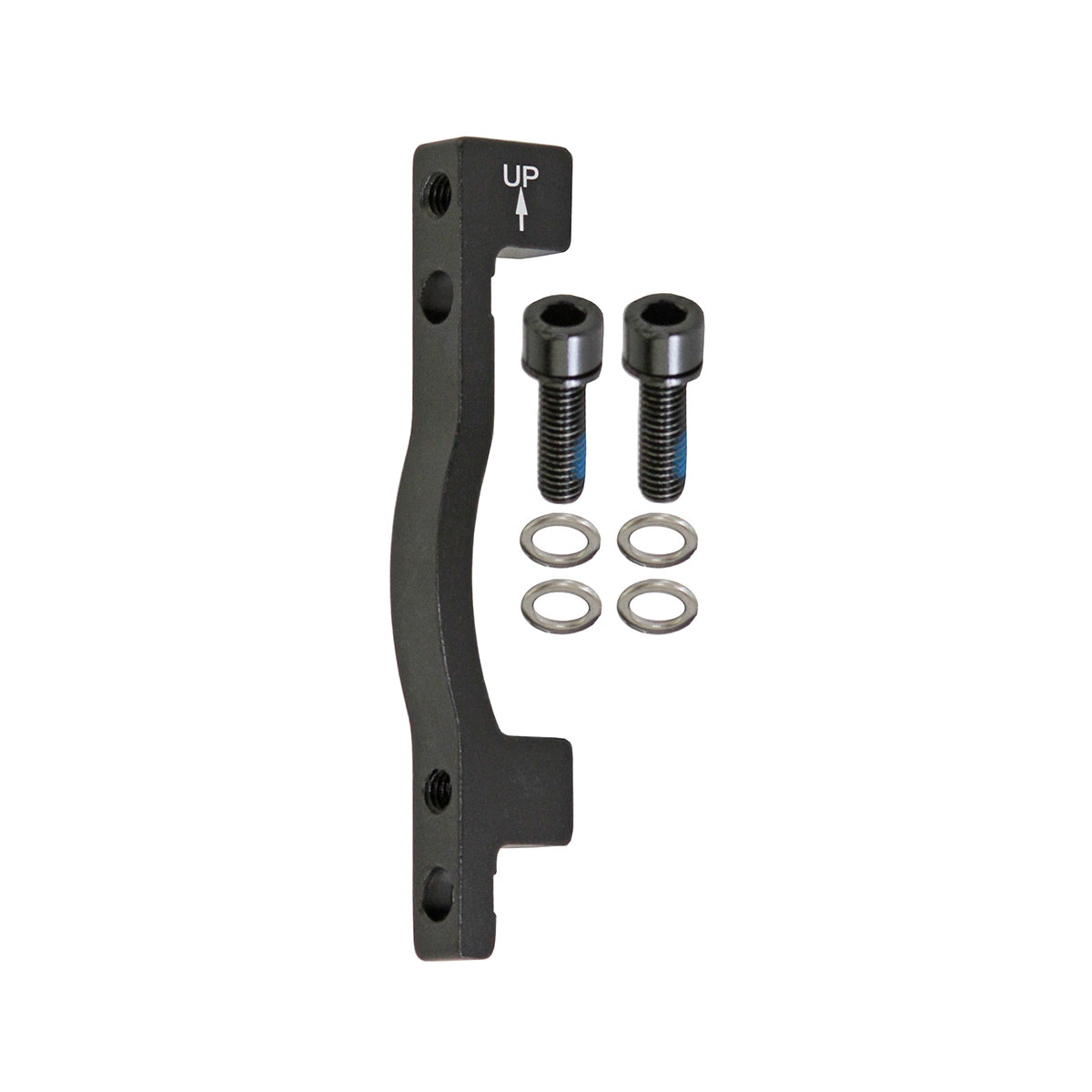 Disk Brake Mount Adapter F&R 180/203mm Black.