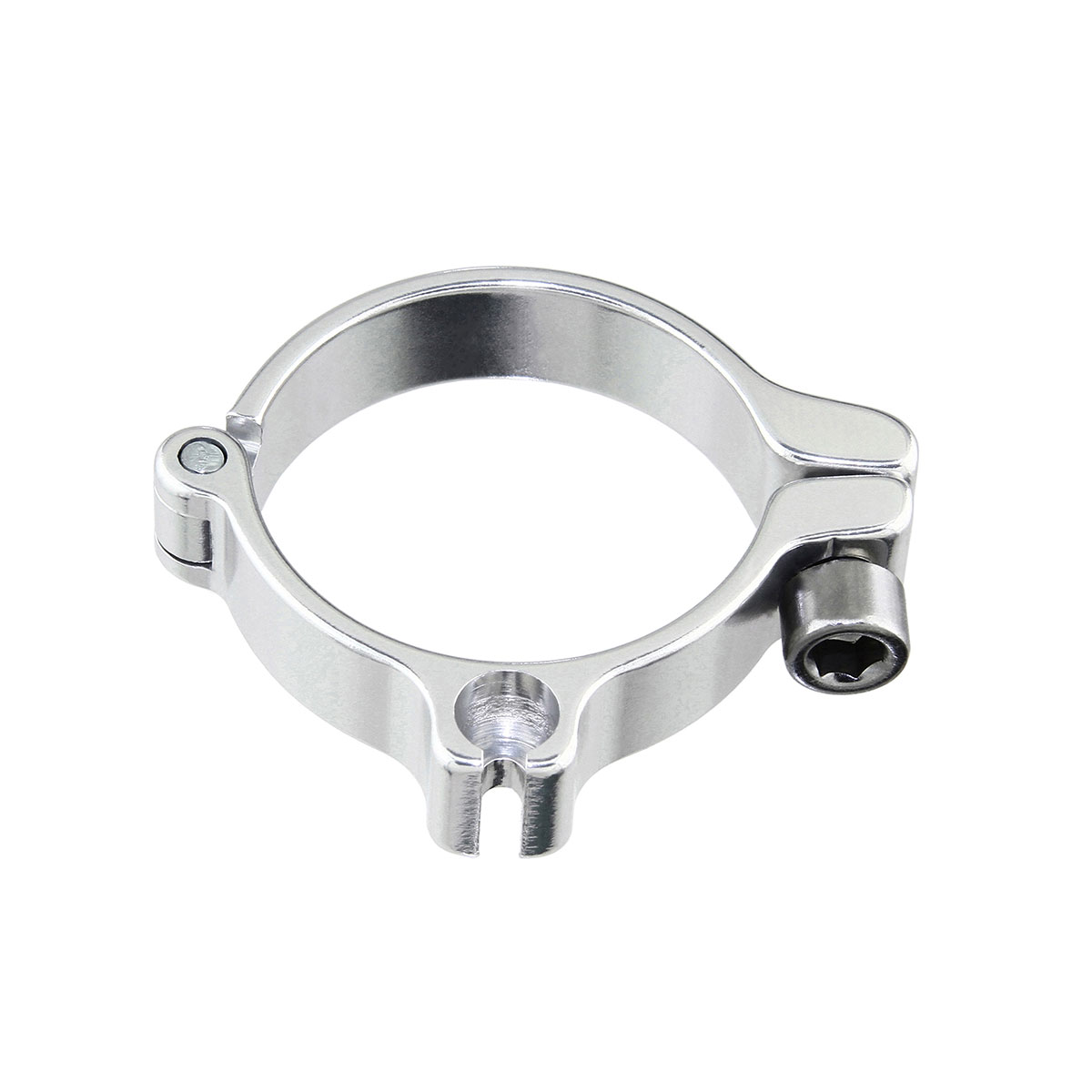 Alloy Clamp-On Single Cable Housing Stop 28.6 Silver.