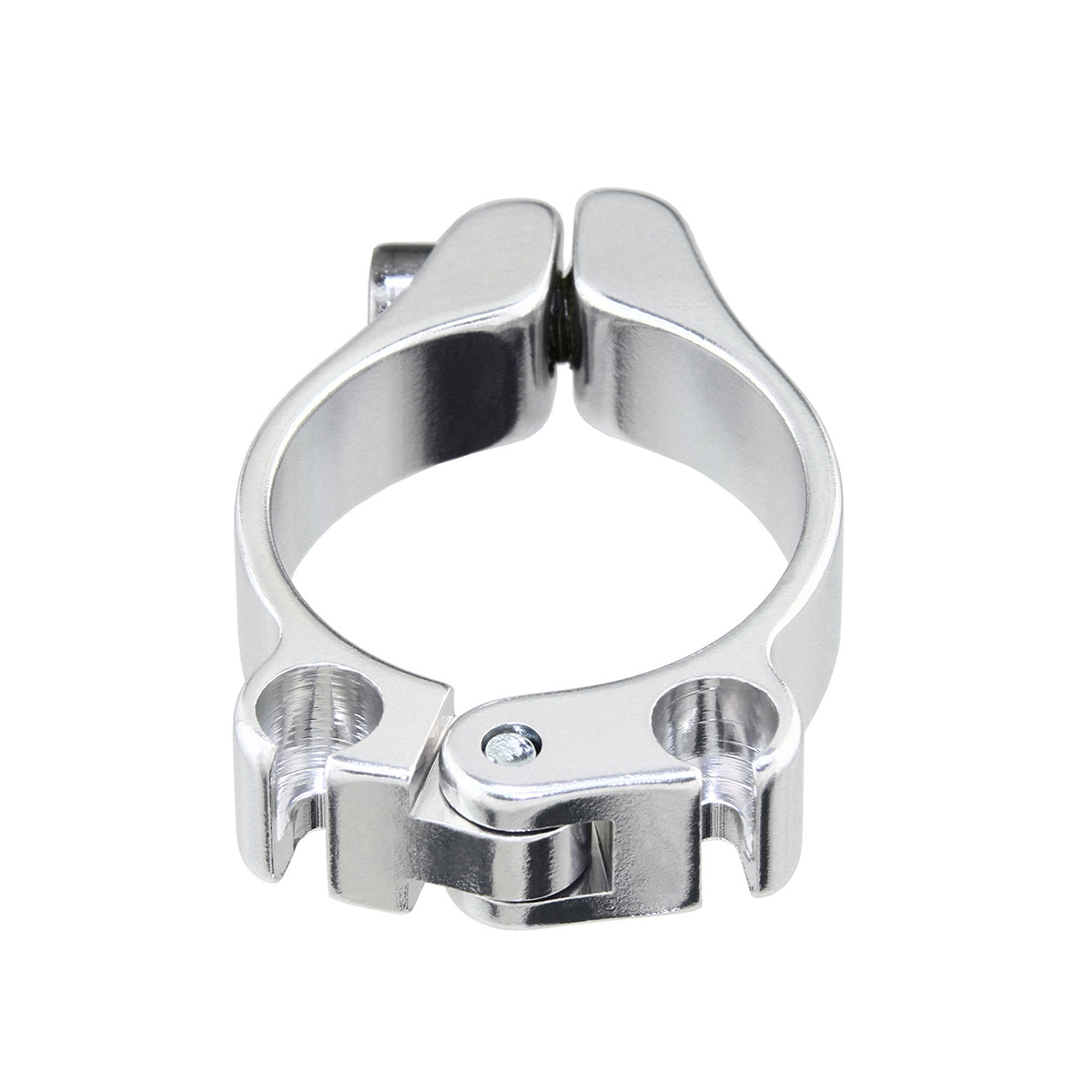 Alloy Clamp-On Double Cable Housing Stop 28.6 Silver.