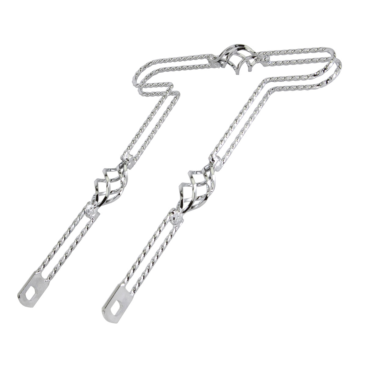 20 Lowrider 3/Cage Double Twisted Bumper Front/Rear Chrome.
