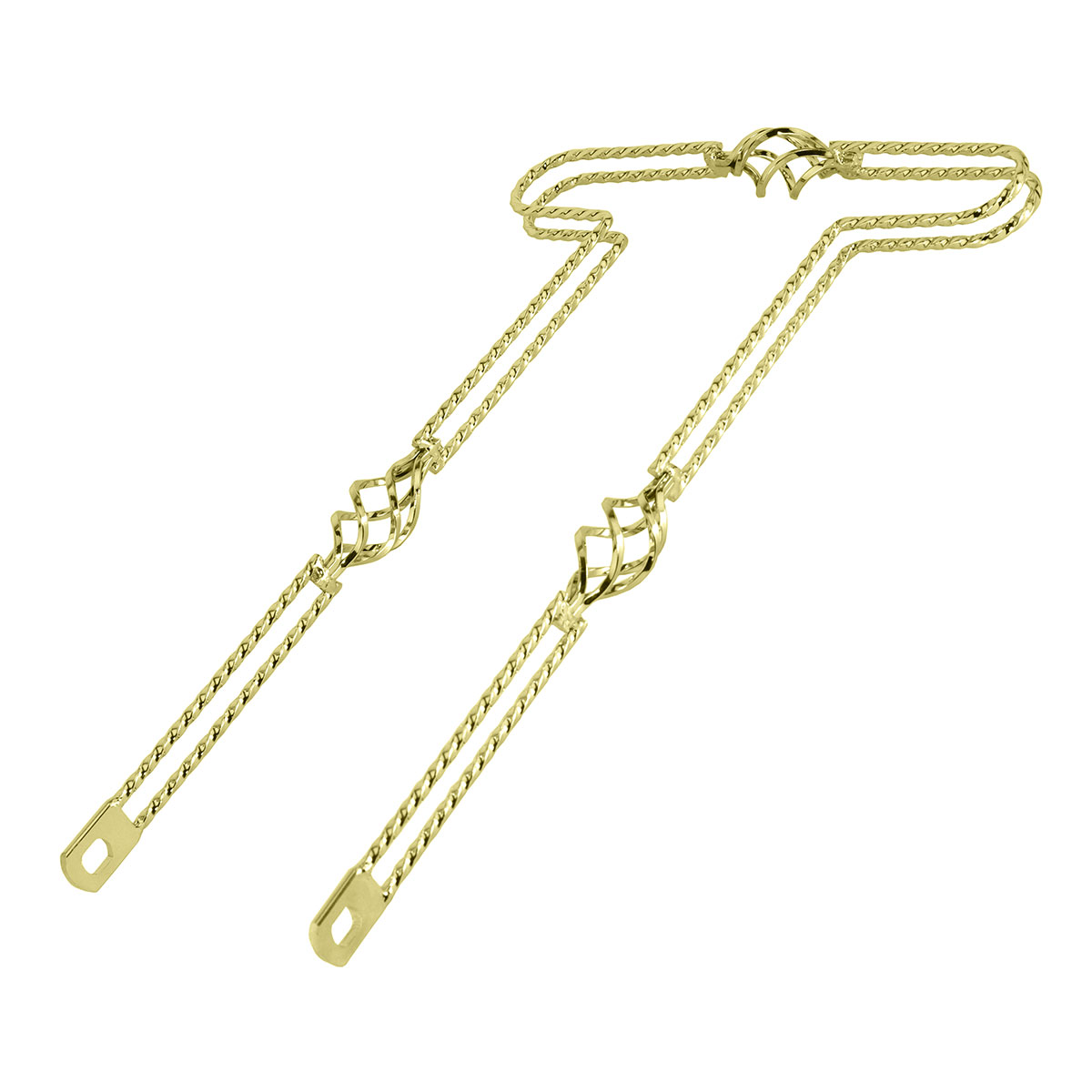 26 Lowrider 3/Cage Flat Twisted Bumper Front/Rear Gold.