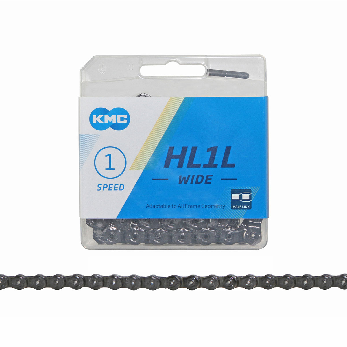 KMC Chain 1/2x1/8x102-1/2 Link 1/Speed Black.