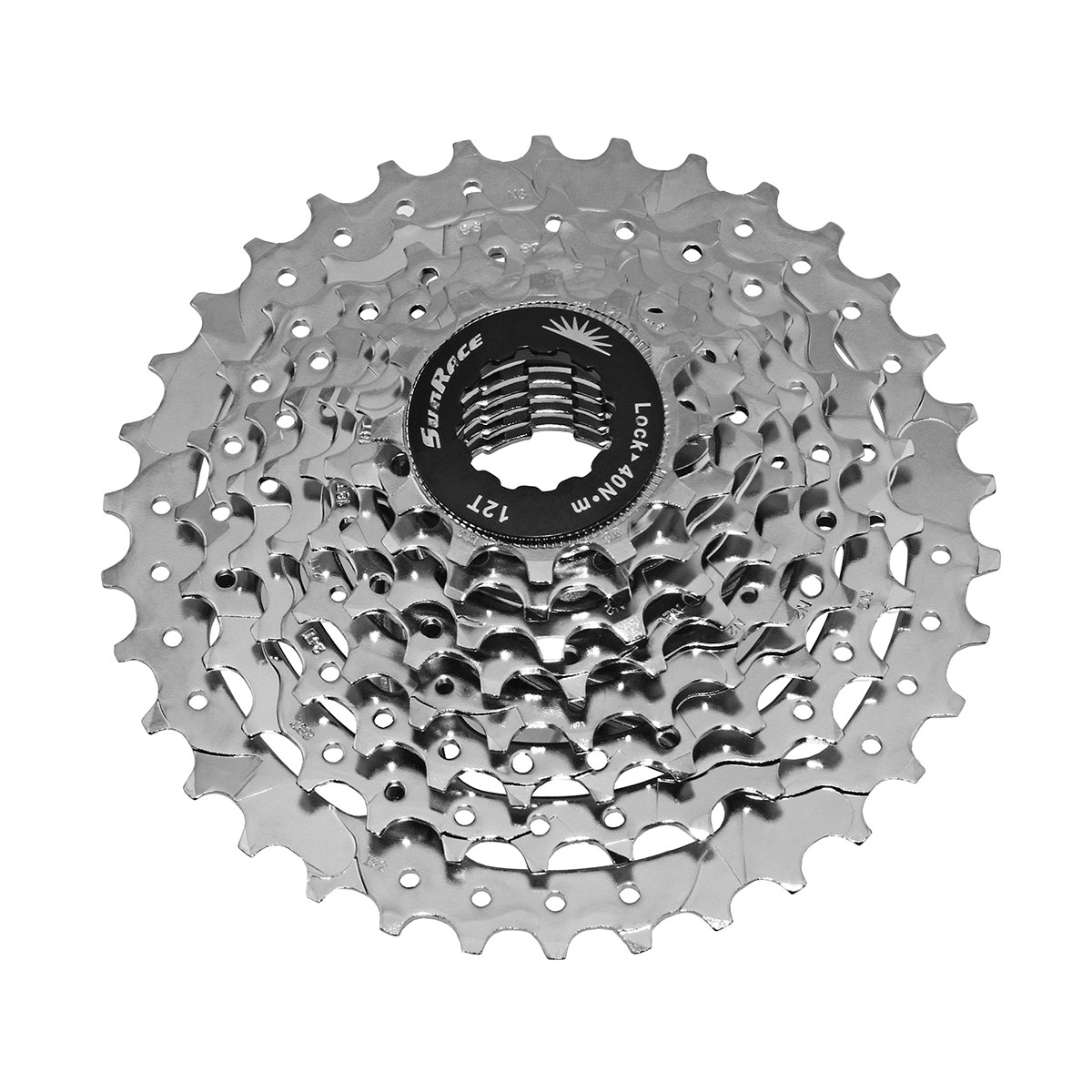 8 Speed Cassette 11/34t Index CSM-66 Nickel Sun Race.