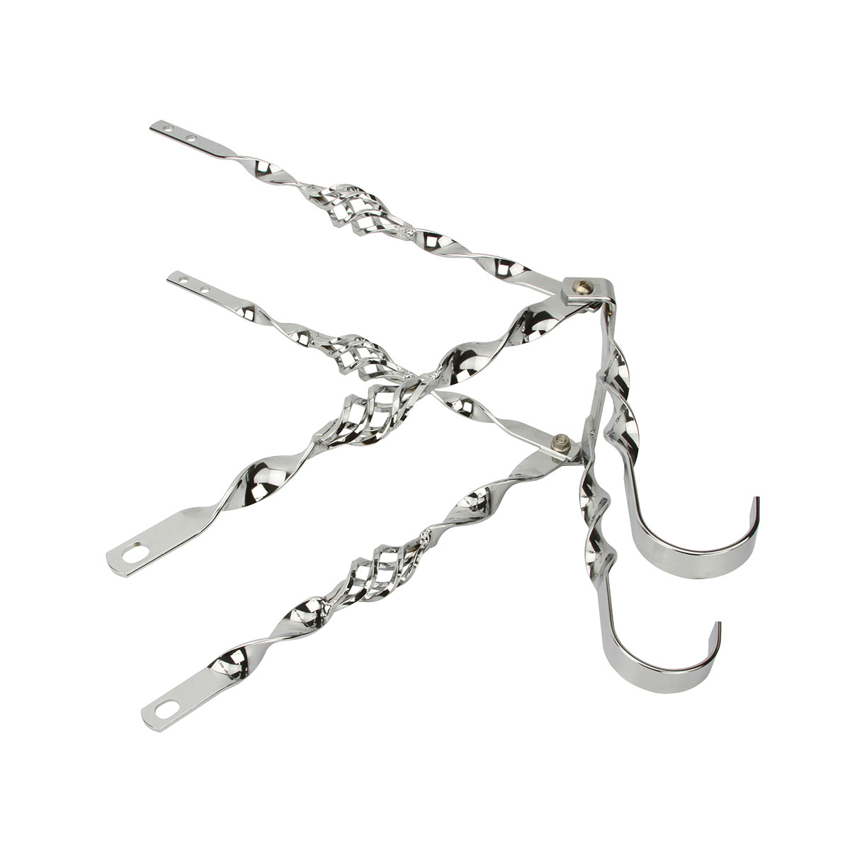 20 Lowrider Cage Flat Twisted Continental Kit Chrome.
