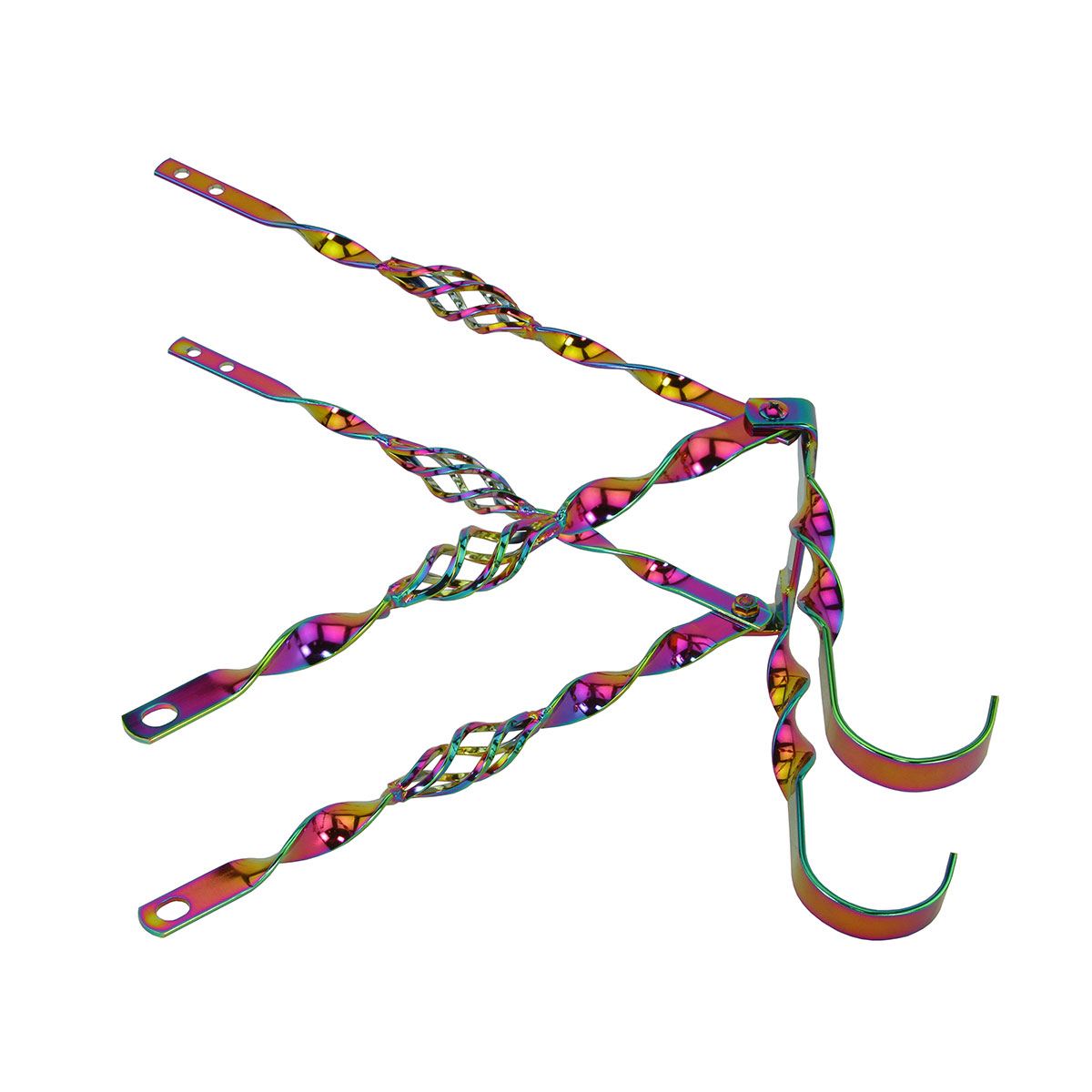 20 Lowrider Cage Flat Twisted Continental Kit Oil Slick.