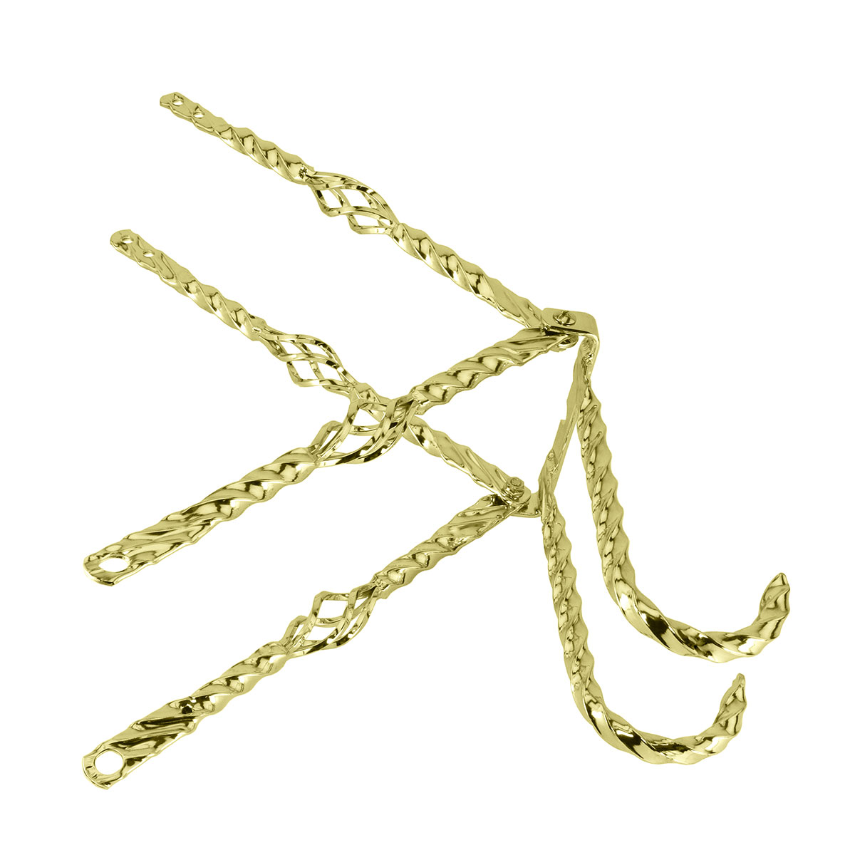 20 Lowrider Cage Square Twisted Continental Kit Gold.
