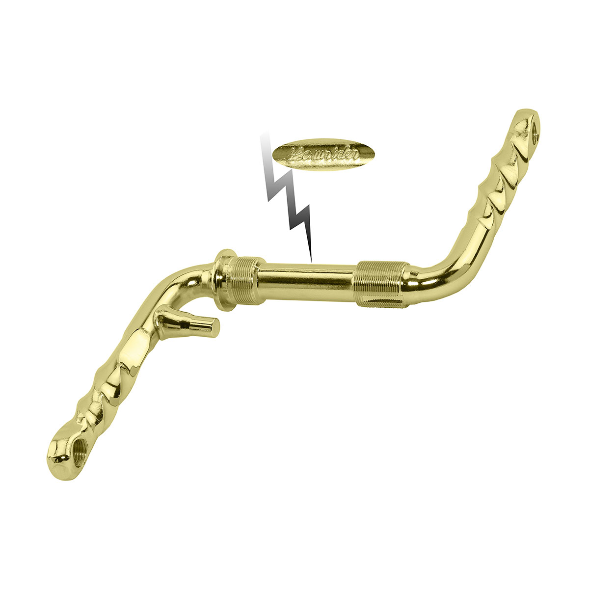 Lowrider Twisted One/Piece Crank 4 1/2" (115mm) Gold.