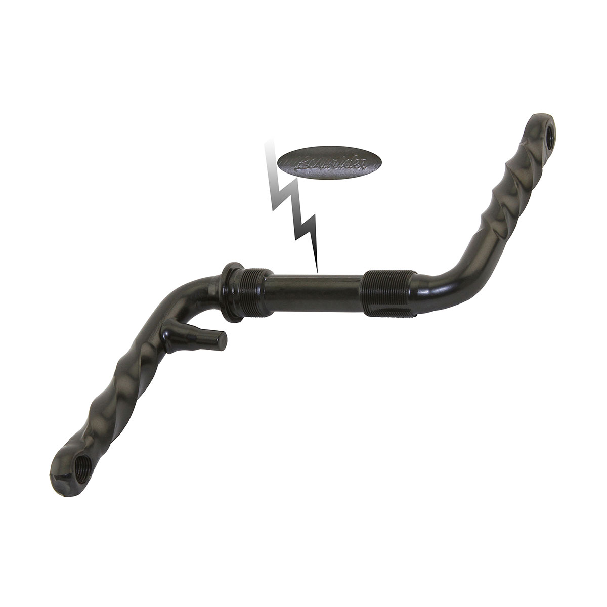 Lowrider Twisted One/Piece Crank 4 1/2" (115mm) Black.