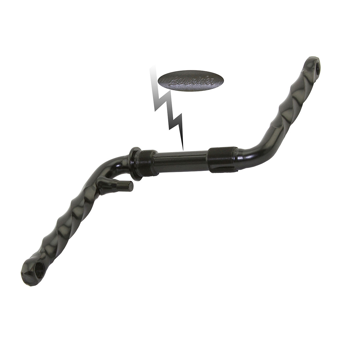Lowrider Twisted One/Piece Crank 5 1/2" (140mm) Black.