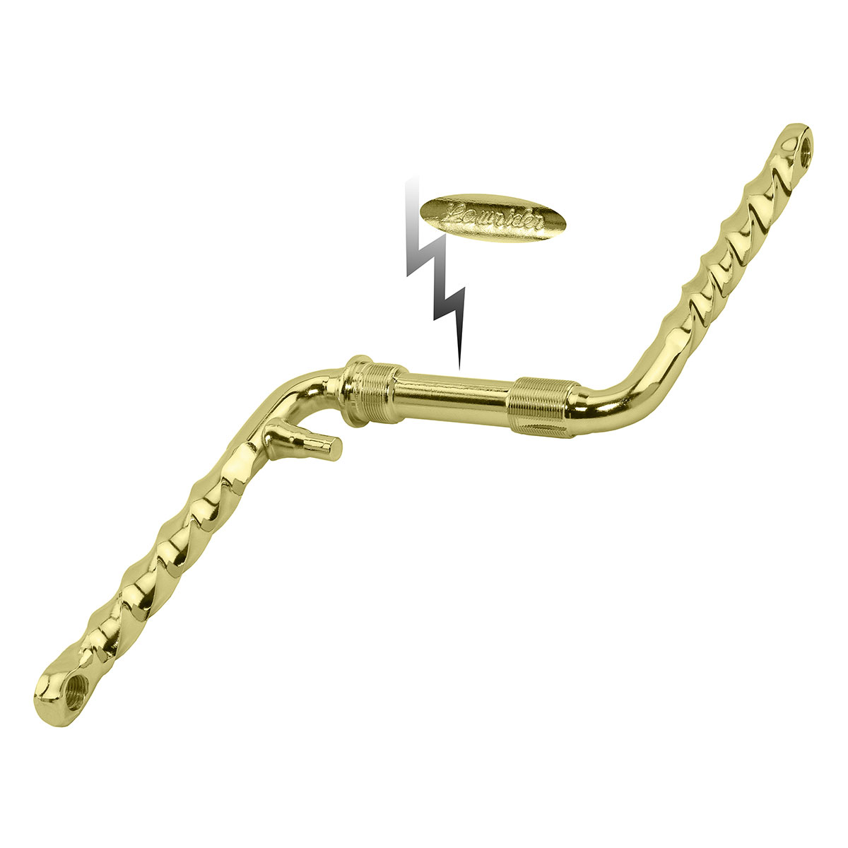 Lowrider Twisted One/Piece Crank 6 1/2" (165mm) Gold.