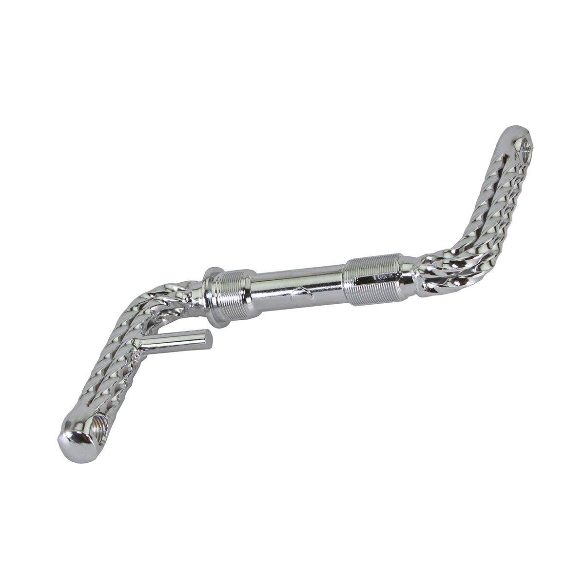 Lowrider Quad Twisted One/Piece Crank 3 1/2" (90mm) Chrome.