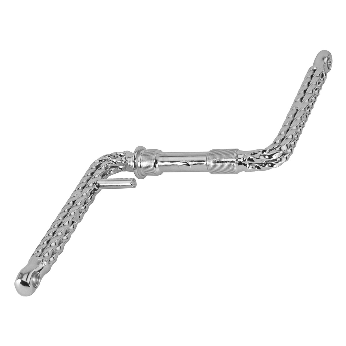 Lowrider Quad Twisted One/Piece Crank 6 1/2" (165mm) Chrome.