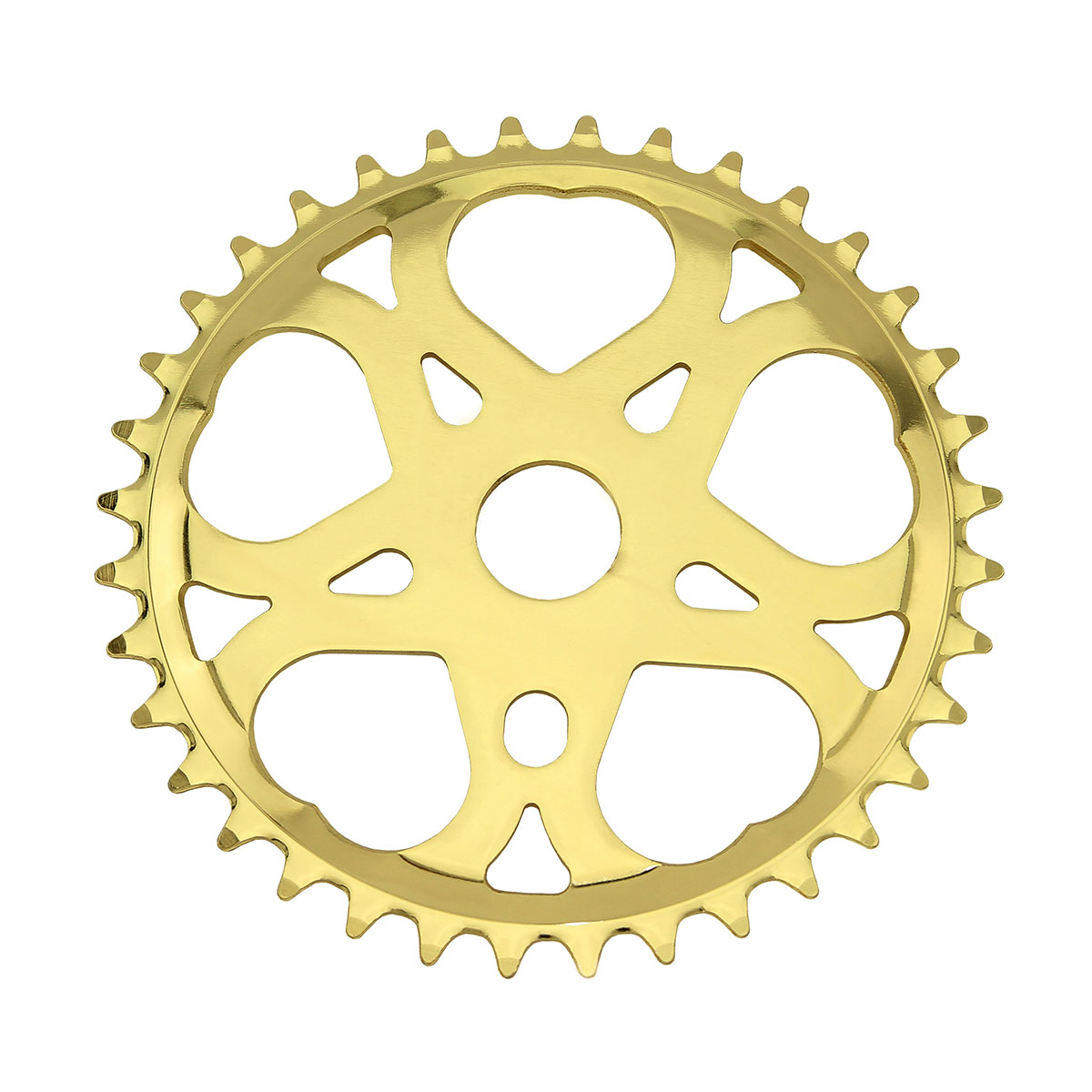 Lowrider Sweet Heart Steel Chainring 1/2 X 1/8 36t Gold.