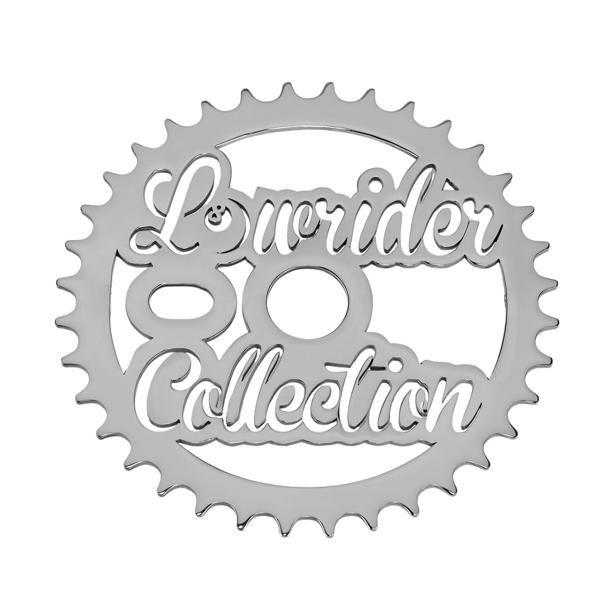 Lowrider Collection Laser Chainring 1/2 X 1/8 36t Chrome.