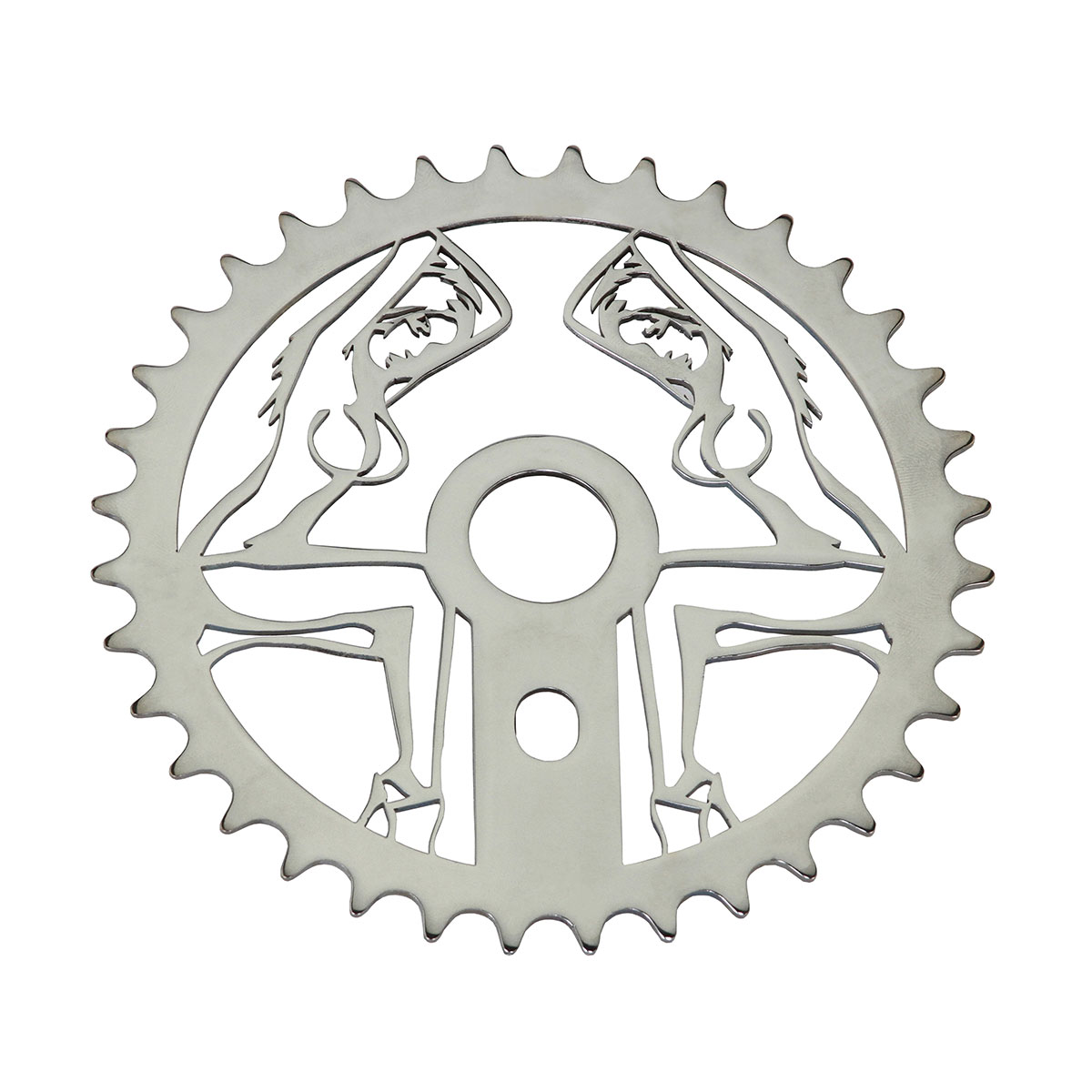 Lowrider Sexy Lady Laser Chainring 1/2 X 1/8 36t Chrome.