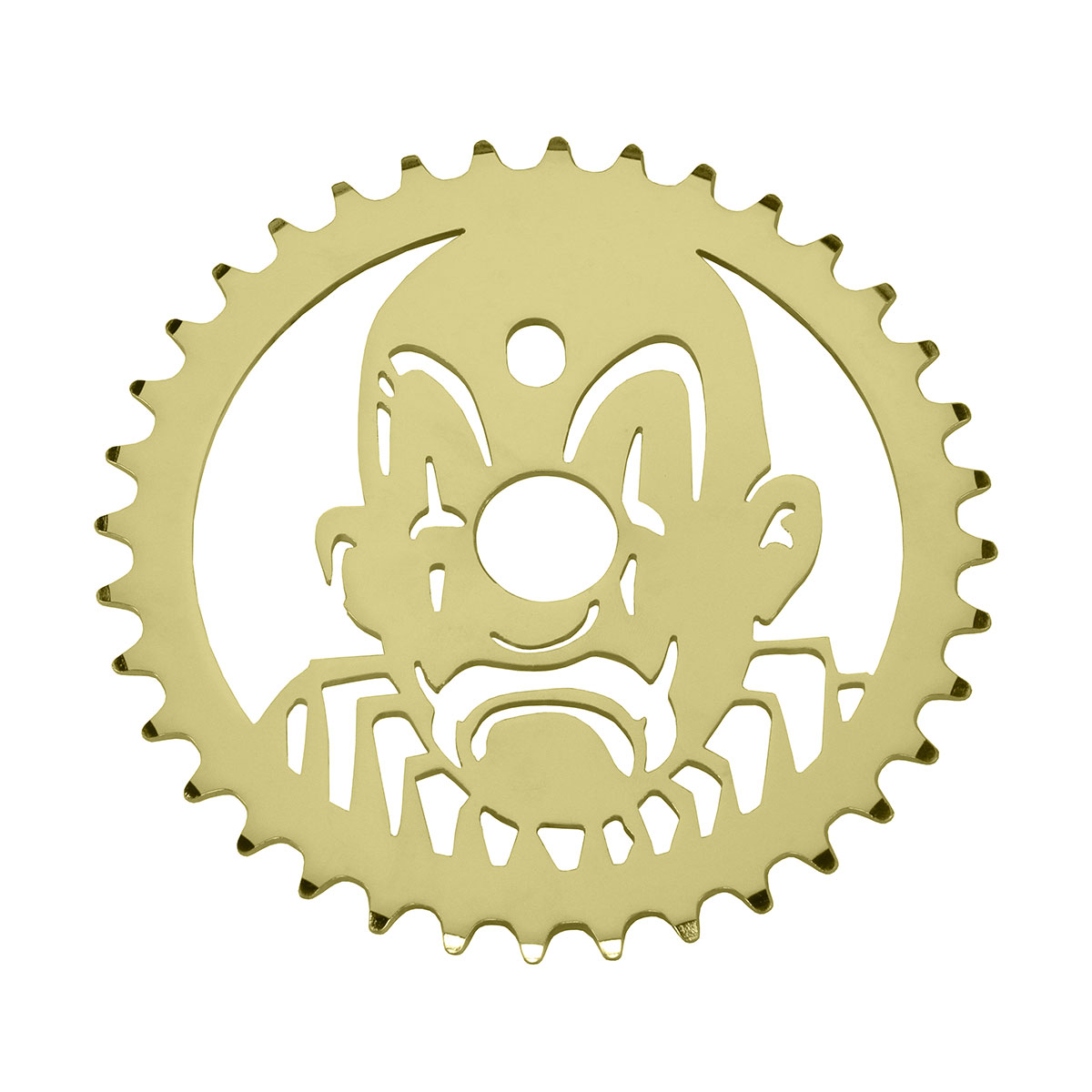 Lowrider Clown Laser Chainring 1/2 X 1/8 36t Gold.