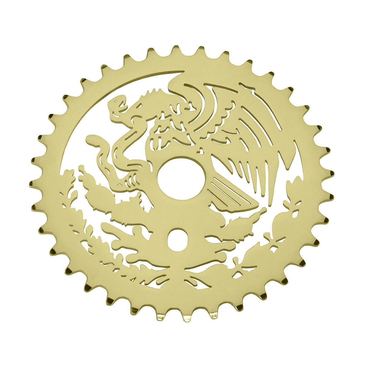 Lowrider Mexican Laser Chainring 1/2 X 1/8 36t Gold.