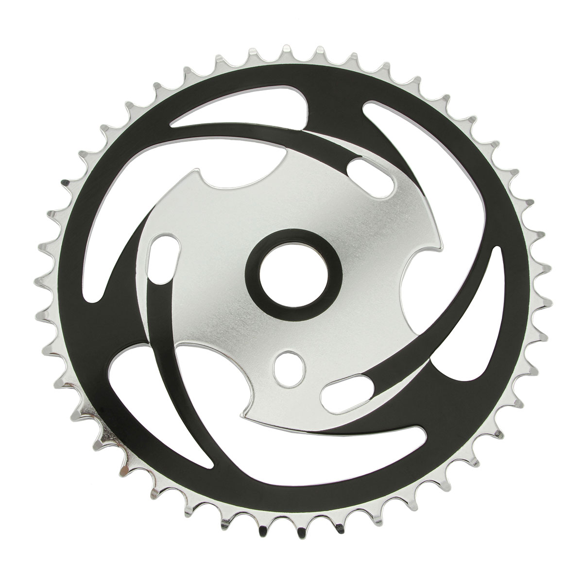 Steel Chainring Js77 1/2 X 1/8 44t Chrome/Black.