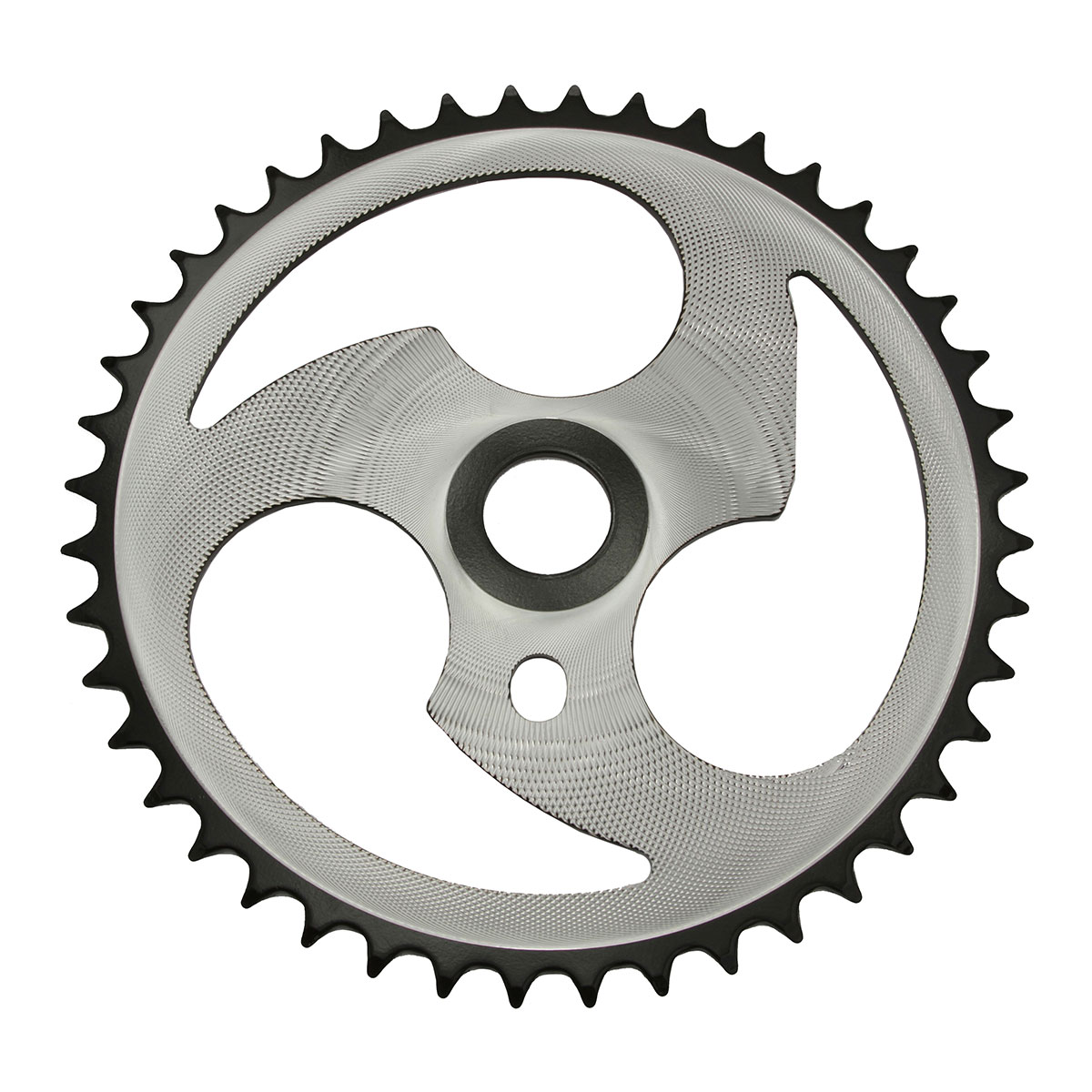 Steel Chainring Zt7a-d 1/2 X 1/8 44t Chrome/Black.