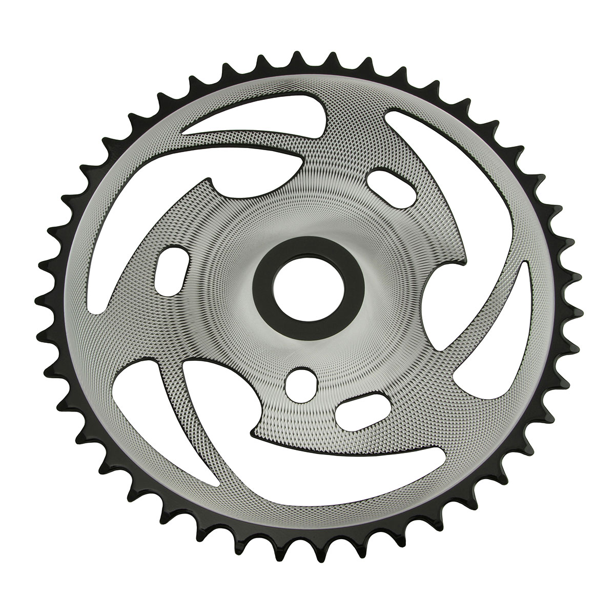 Steel Chainring Zt7b-d 44t 1/2 X 1/8 Chrome/Black.